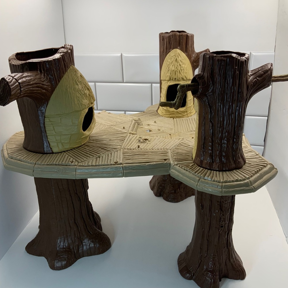 Vintage 1983 Kenner Star Wars Ewok Village Playset Base Return of Jedi Incomplet - Picture 2 of 10
